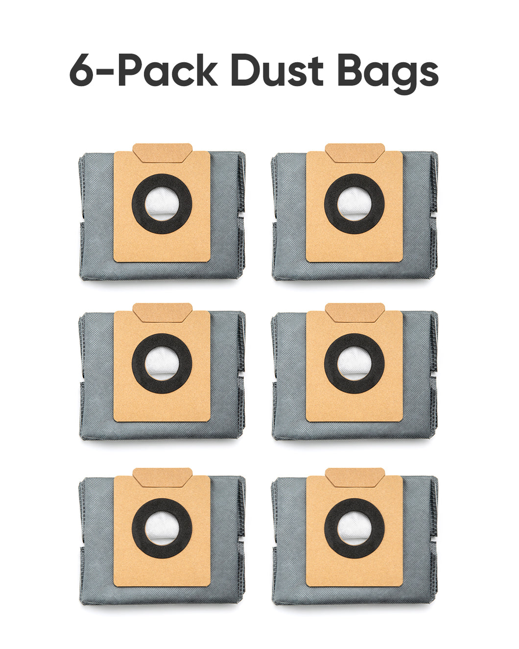 6 Replacement Dust bags, Compatible with L50 with Self-Empty Station, L60 with Self-Empty Station